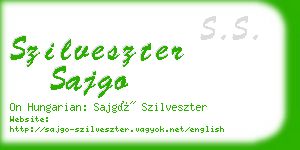 szilveszter sajgo business card